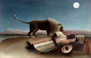 眠れるジプシー ラ・ボヘミエンヌ・エンドルミー アンリ・ルソー ポスト印象派 素朴原始主義 Oil Paintings